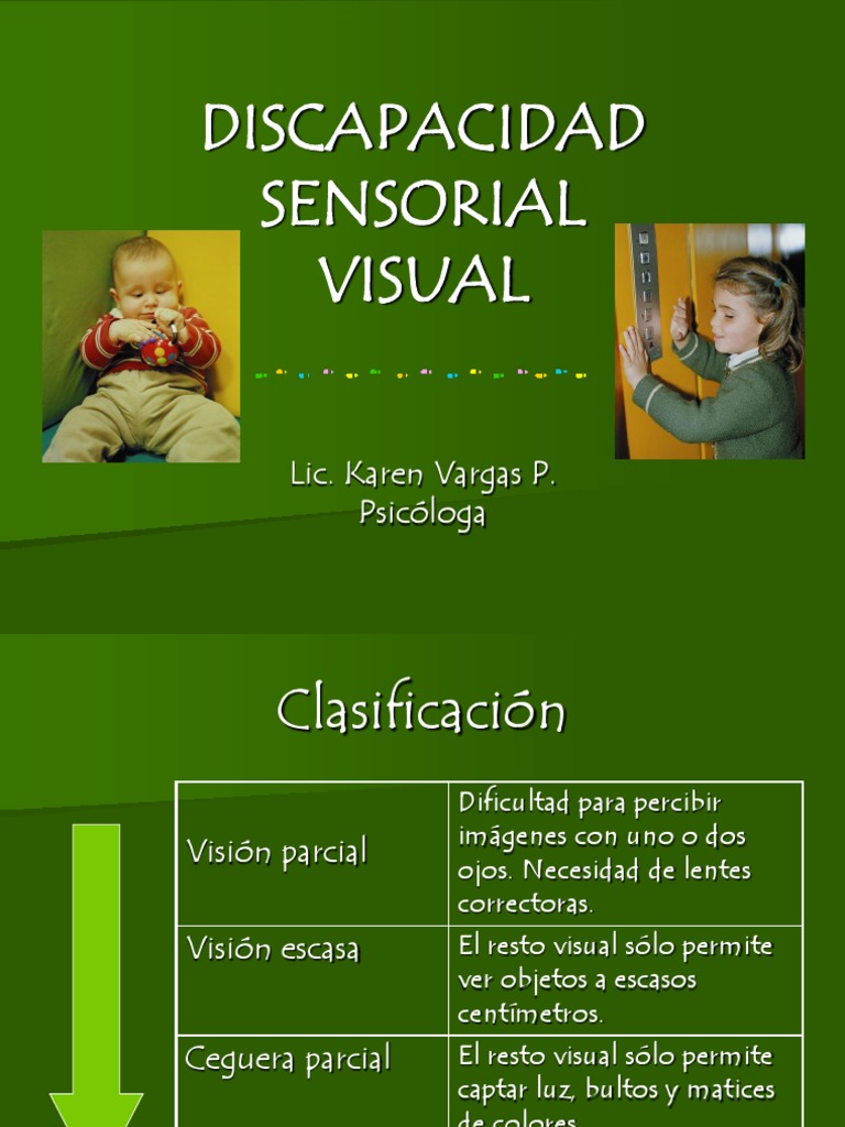 Clasificación de la Discapacidad Visual | PDF | Discapacidad visual ...