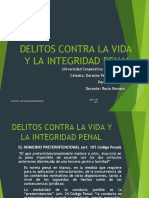 Delitos Contra La Vida y La Integridad Personal