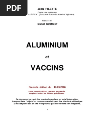 Aluminium Vaccins 17 09 08 Pdf Maladie Neurodegenerative Sclerose Laterale Amyotrophique