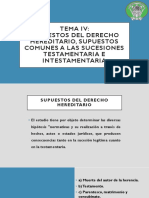 Supuestos del derecho hereditario