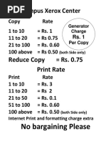 Photocopy Rate List | PDF | Art