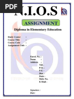 Download Nios delEd Sba Cover Page by Jagrat Mewara SN373184279 doc pdf