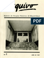 Boletim Do Arquivo Histórico de Moçambique Nº1 - Abril de 1987