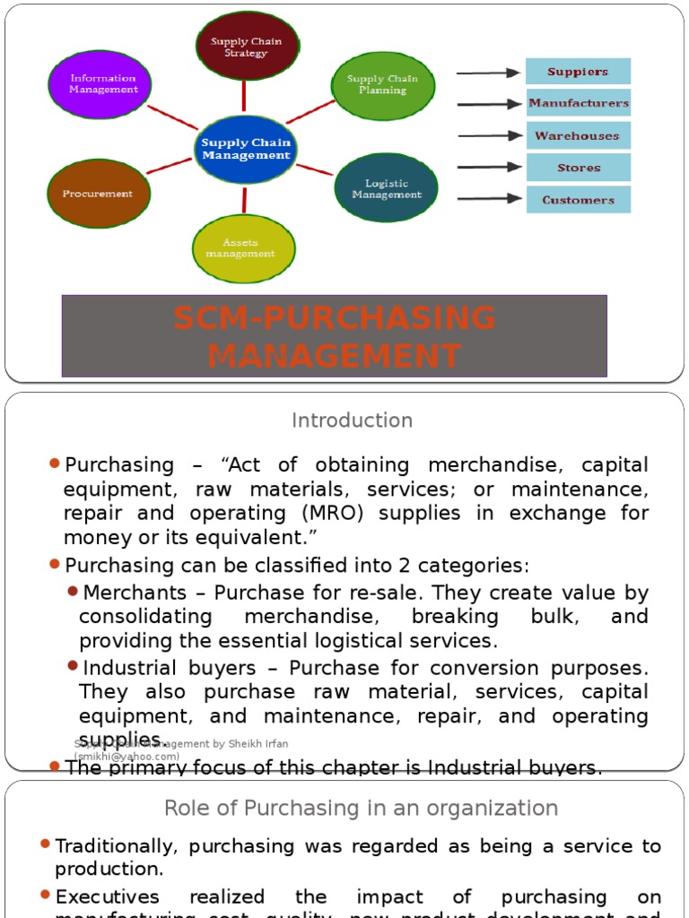 Purchasing in Supply Chain Management | PDF | Supply Chain | Supply ...