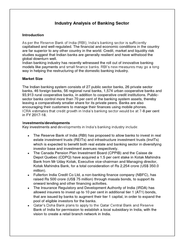 Indian Banking Sector Overview 2023 | PDF | Reserve Bank Of India | Banks