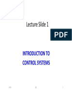 Lecture Slide 1: Introduction To Control Systems