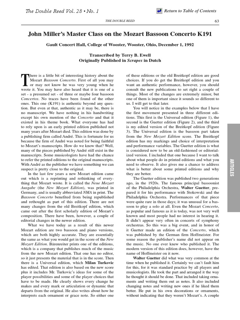 Bassoon Masterclass Download Free PDF Composers Bassoon