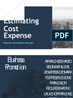 Estimating Cost Expense: Reporter: Anna Maricor M. Lopez