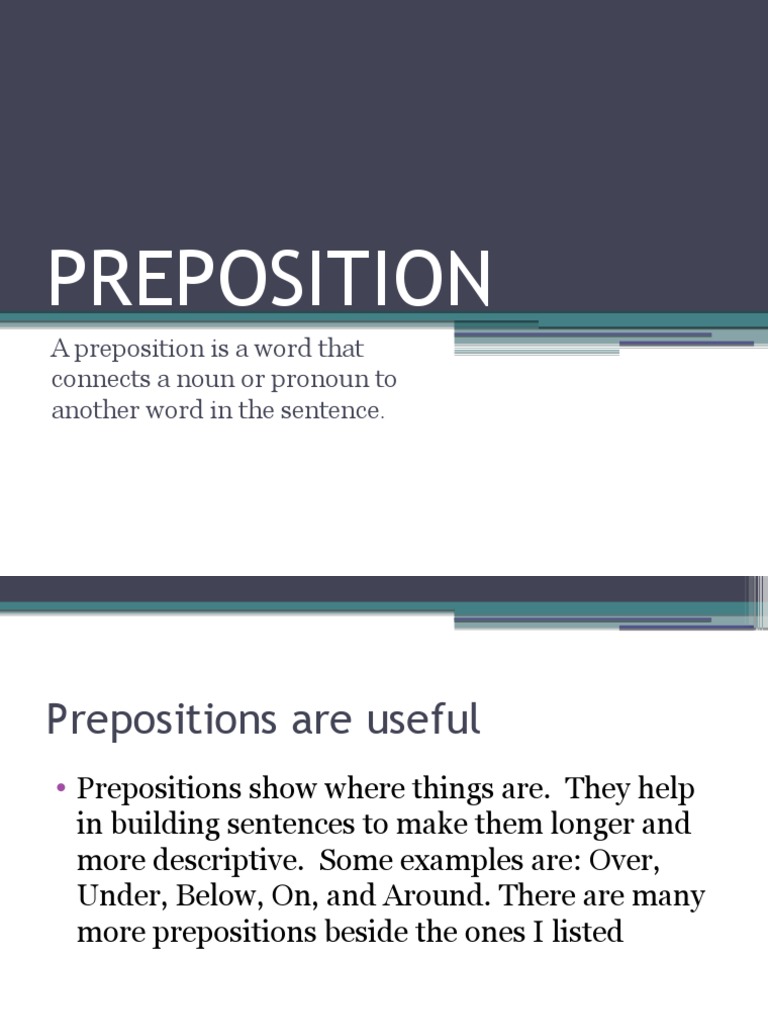 Understanding Prepositions in Grammar | PDF
