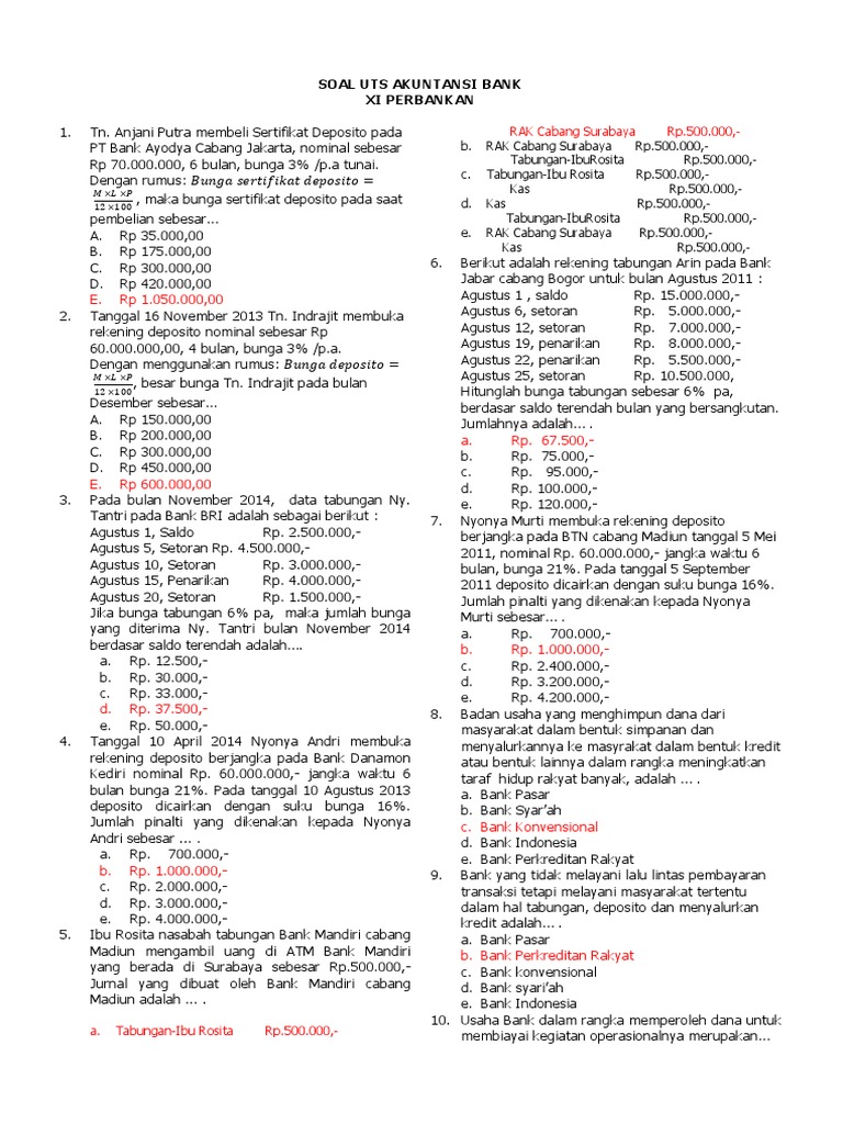 Soal Akuntansi Tabungan Guru Paud