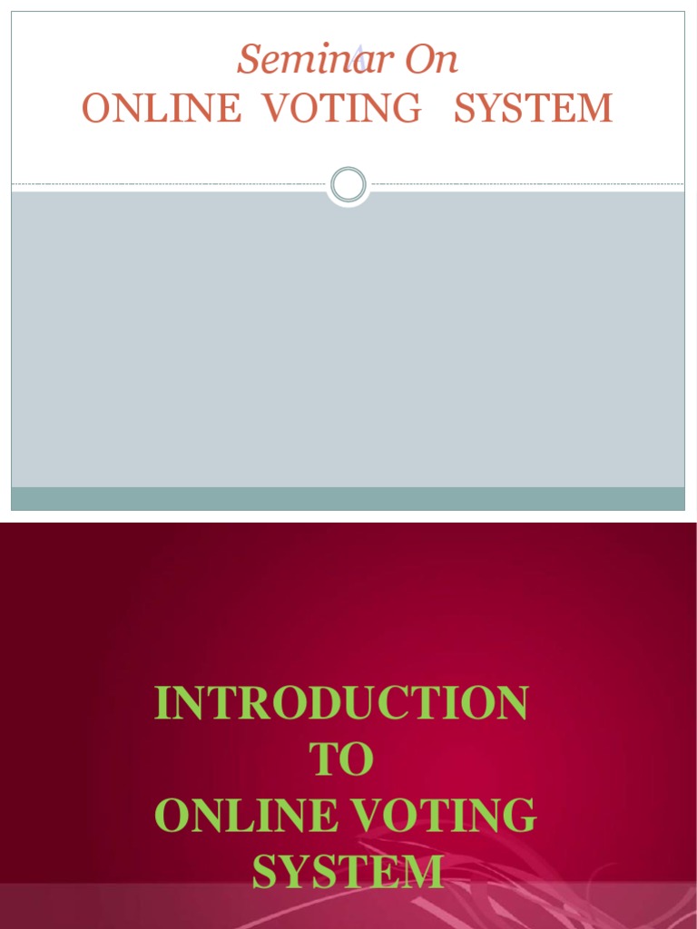 Online Voting System | PDF