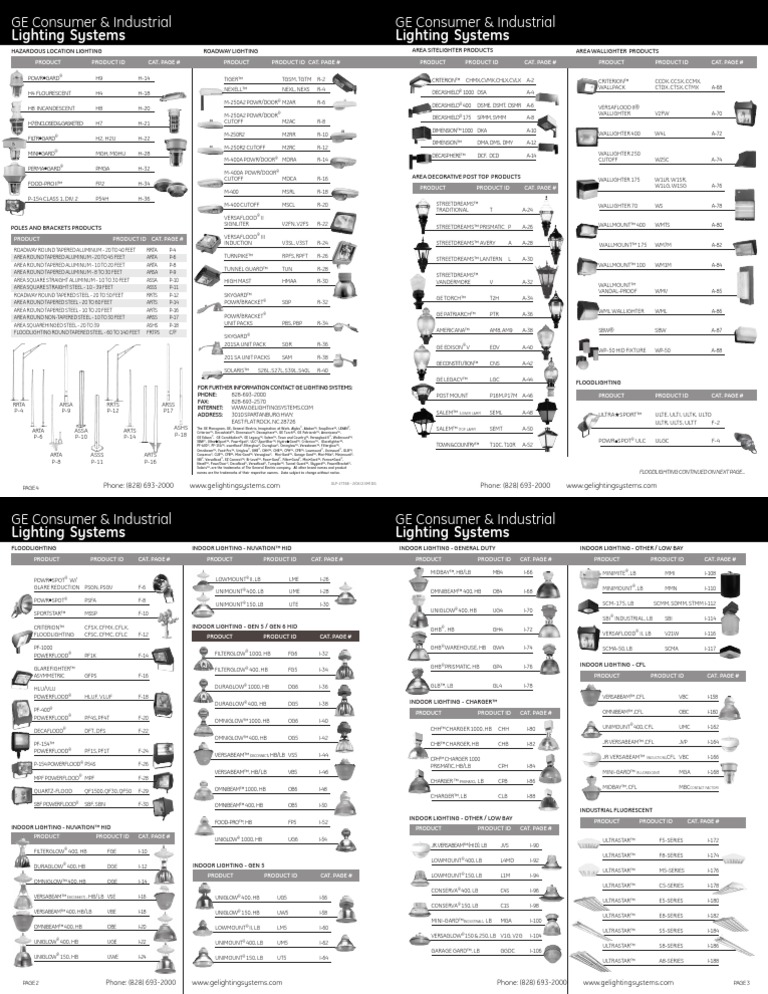 GE Lighting Systems and Poles | PDF | Aircraft | Monoplane