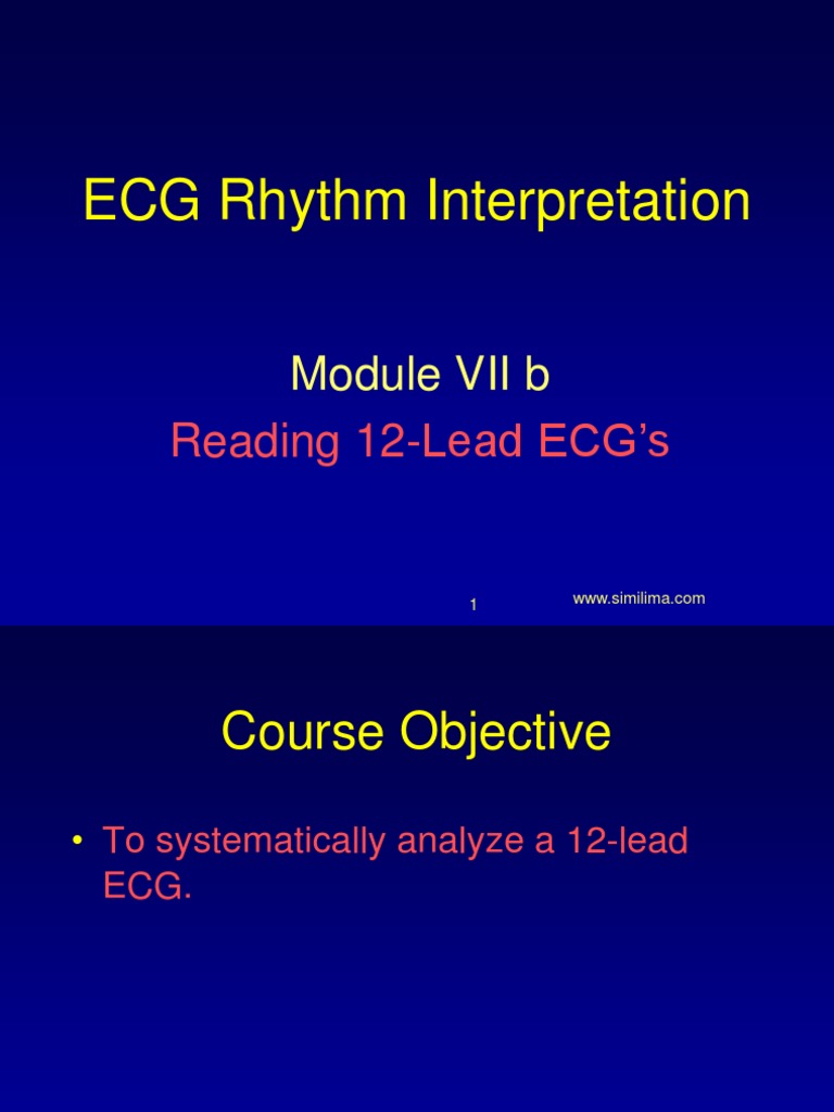 12-Lead ECG Analysis Techniques | PDF | Electrocardiography ...