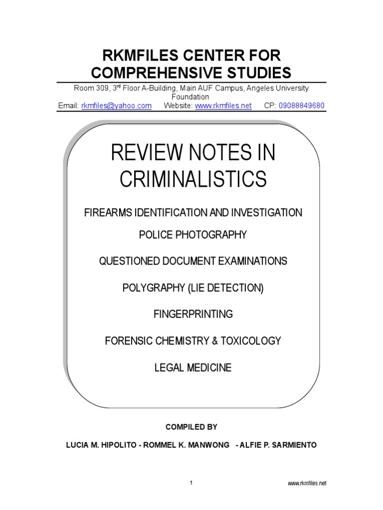 Compilations in Criminalistics 09 | PDF | Gun Barrel | Bullet