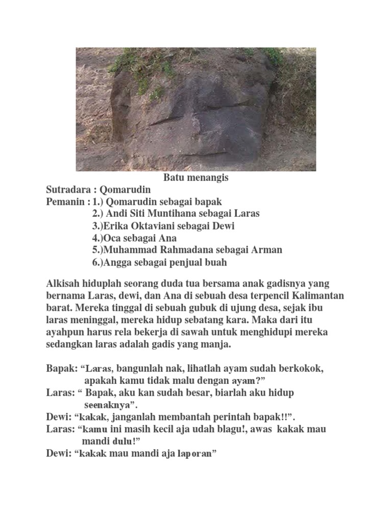 Batu Menangis Naskah Drama Pdf