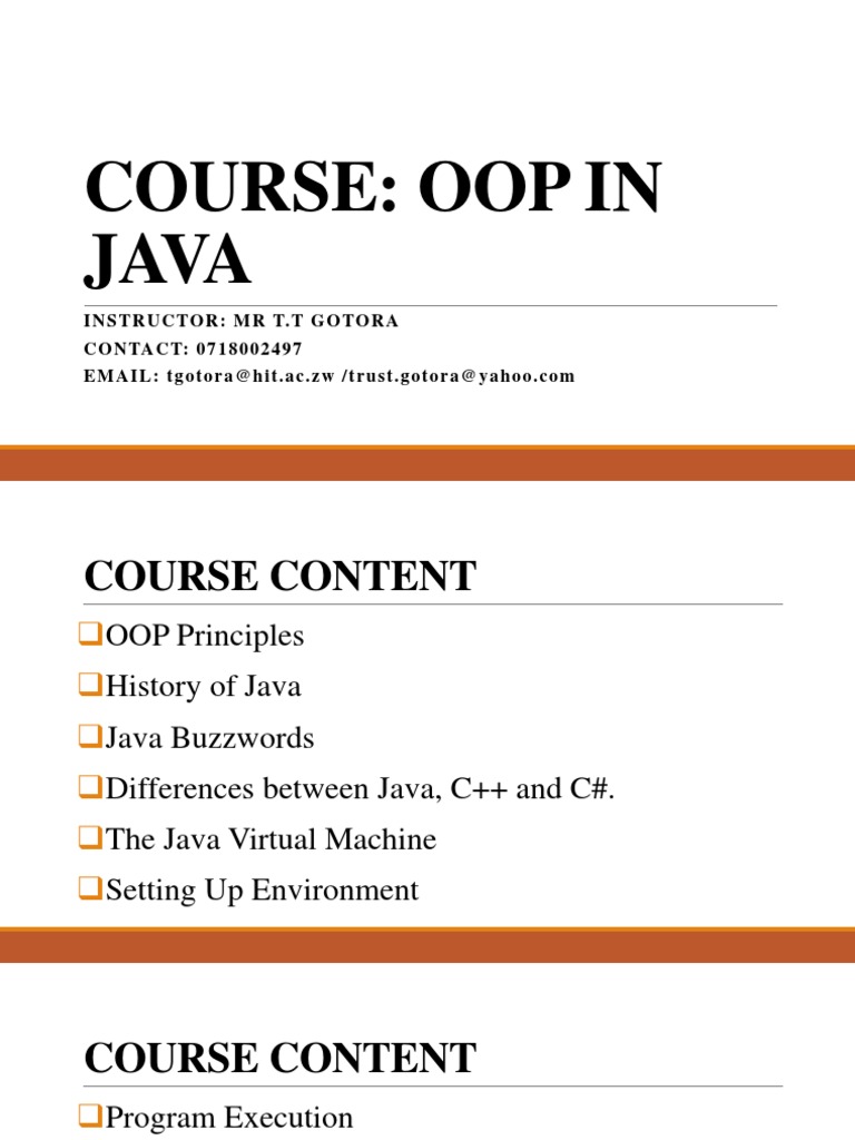 Unit 1 - OOP in Java Intro | PDF | Control Flow | Data Type