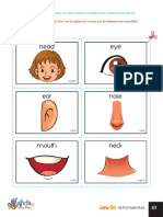 Printable Body-Parts Flashcards PDF