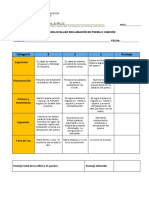 Rubrica Par Declamación Poema