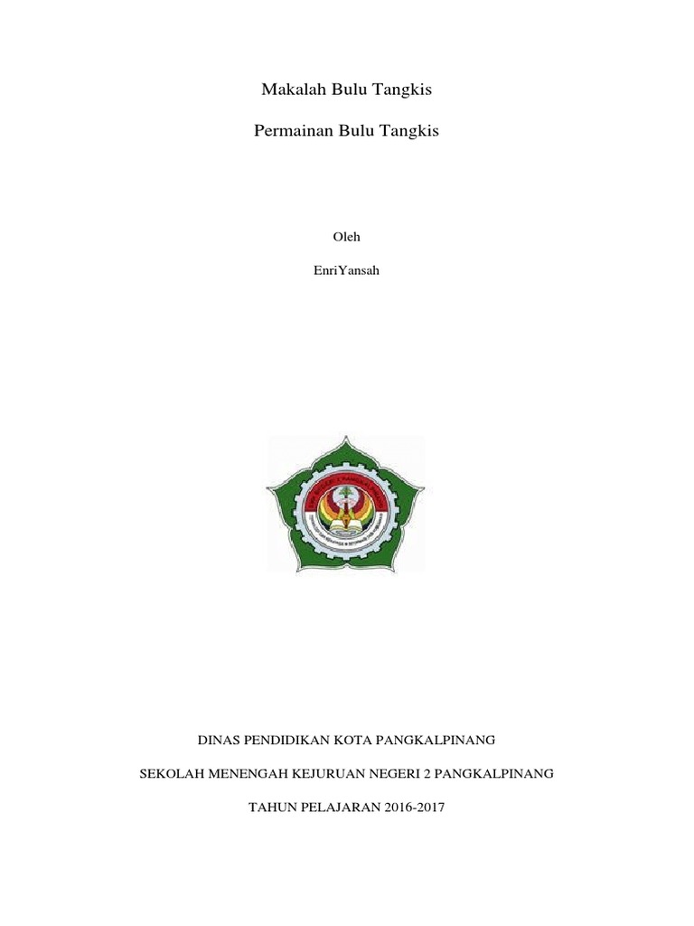 Makalah Olahraga Bulu Tangkis