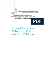 Ensayo Legislacion Fiscal Obligaciones Tributarias