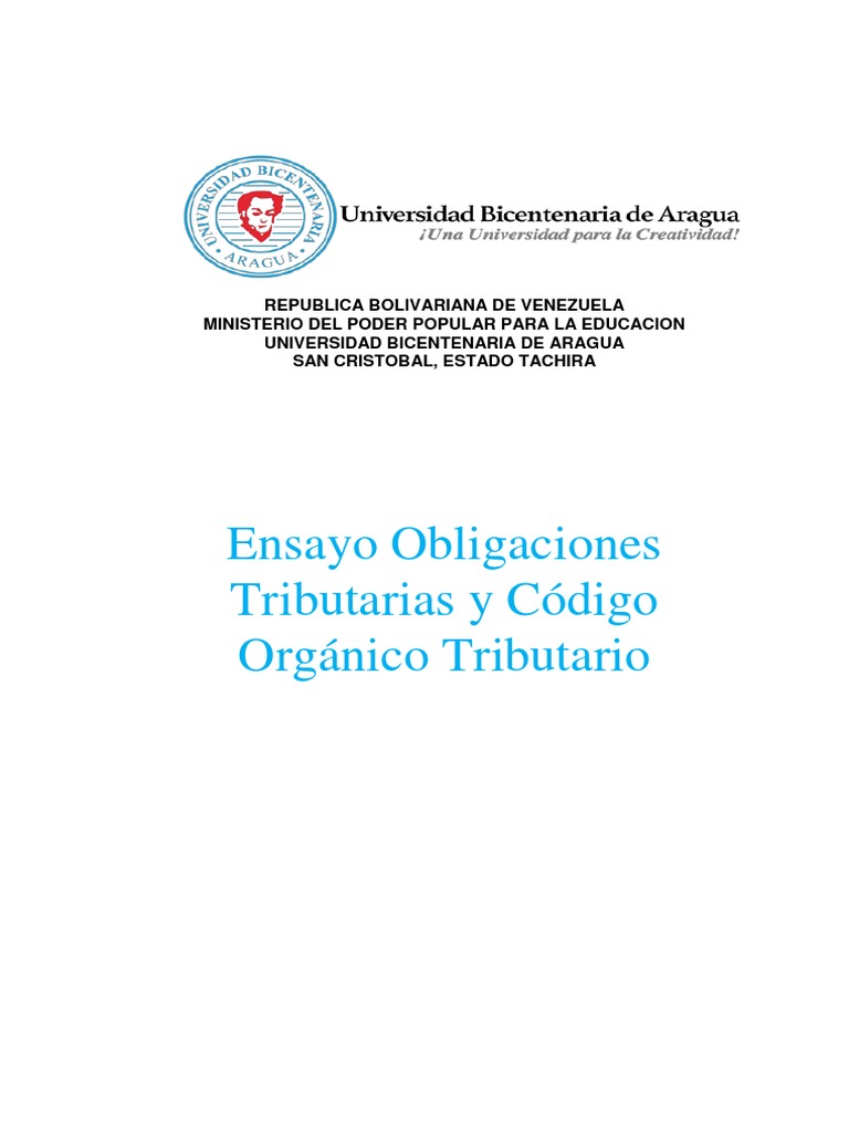 Obligaciones Tributarias en Venezuela | PDF | Impuestos | Gobierno