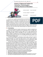 Development of Twinscroll Turbine For Automotive Turbochargers Using Unsteady Numerical Simulation