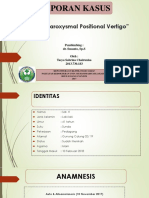 Benign Paroxysmal Positional Vertigo