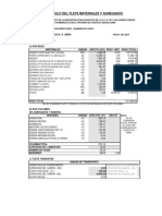 Calculo Costos de Flete MATERIALES