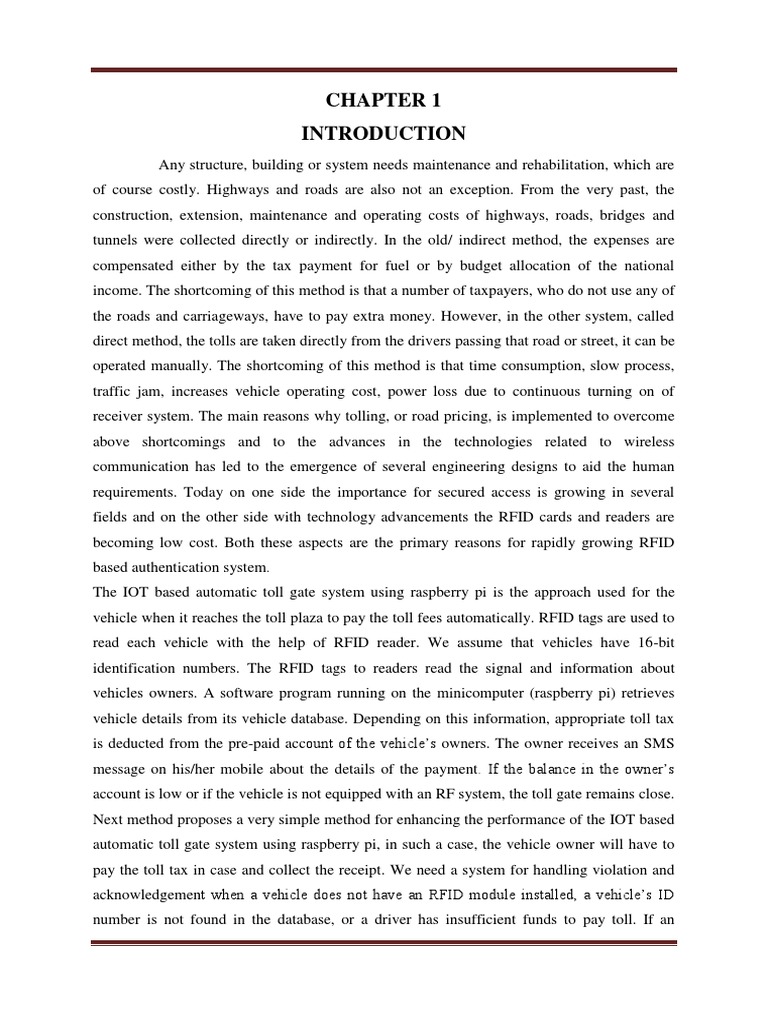 IoT-Based Automatic Toll Gate System | PDF | Radio Frequency ...