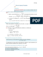 Ficha Progressões Aritméticas e Geométricas