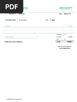 Blank Taxi Receipt Template (2)