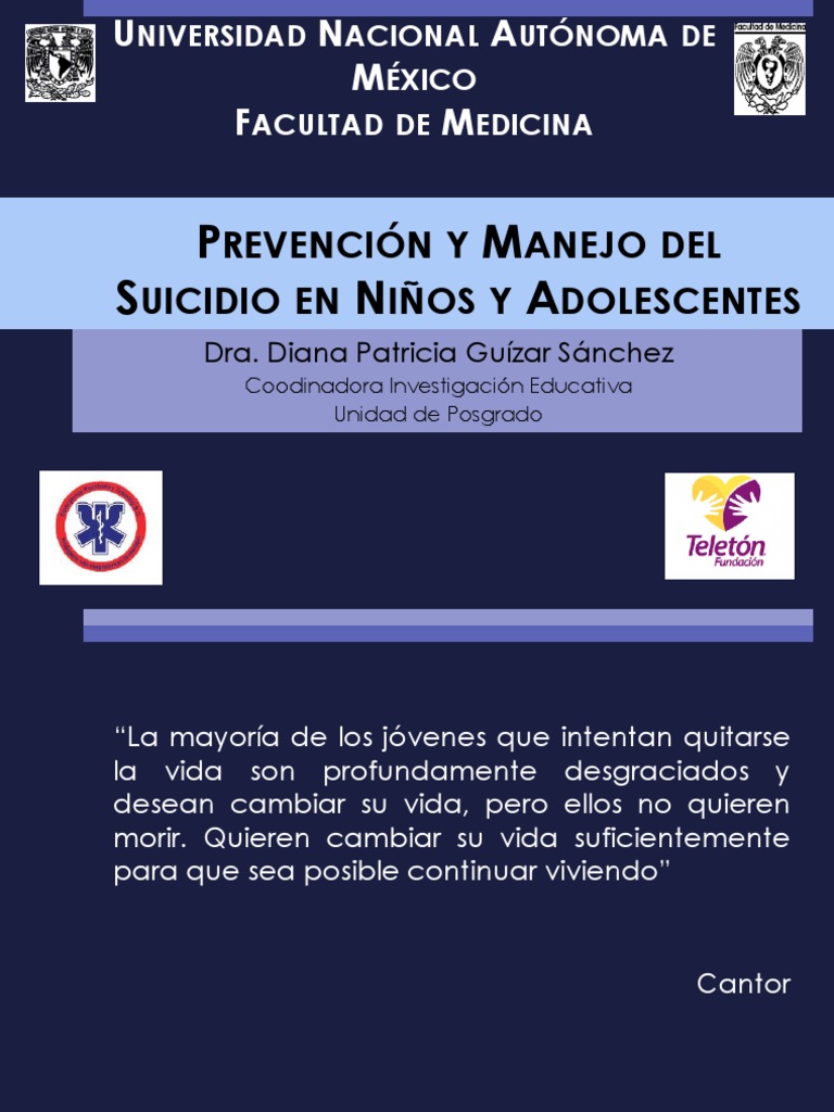 Prevención del Suicidio en Jóvenes | PDF | Suicidio | Desorden ...