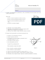 Trabalho de geometria analítica com exercícios de círculos, trapézios, sólidos e volumes