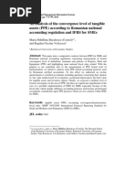 An Analysis of The Convergence Level of Tangible Assets (Ppe) According To Romanian National Accounting Regulation and Ifrs For Smes