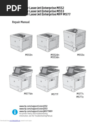 HP Color Laserjet Enterprise m553 Repair Manual | PDF | Image