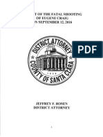 Santa Clara County District Attorney Report On The Fatal Officer-Involved Shooting of Eugene Craig, Sept. 12, 2016