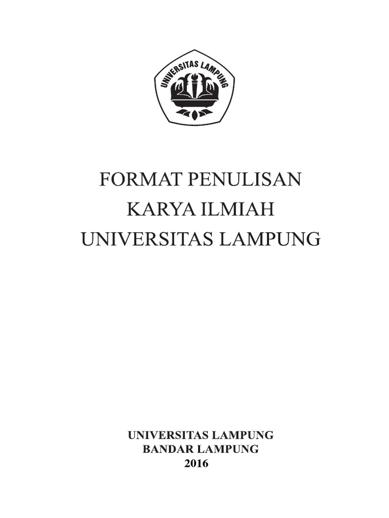 Contoh Cover Skripsi Unila Ide Judul Skripsi Universitas