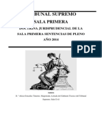 Doctrina Jurisprudencial de La Sala Primera. Sentencias de Pleno 2014