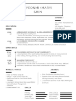 periwinkle minimalist corporate resume