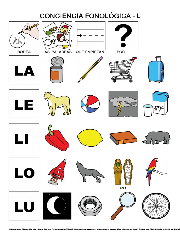 11 Conciencia Fonologica LA LE LI