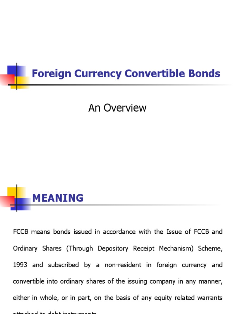 Foreign Currency Convertible Bonds Final PDF Bonds (Finance) Currency