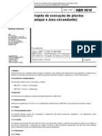 NBR 9818 - Projeto e Execução de Piscina