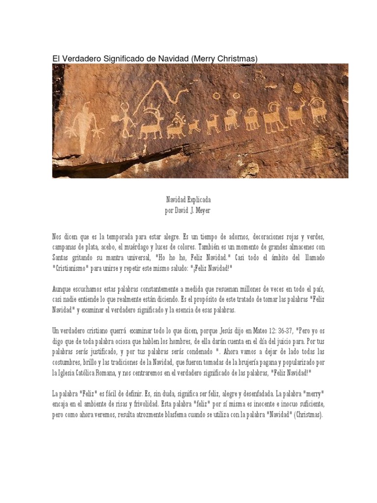 El Verdadero Significado de Navidad | PDF | Misa (liturgia) | Cristo ...