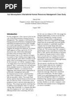 Sun Microsystems International Human Resource Management Case Study