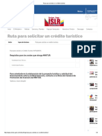 Ruta para Solicitar Un Crédito Turístico