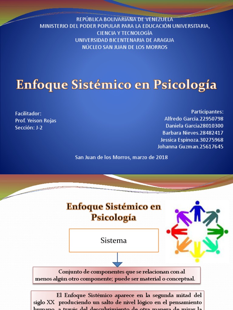 Enfoque Sistemico en Psicologia | PDF | Teoría de sistemas | Sicología