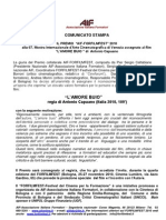 Comunicato Stampa Premio AIF 2010