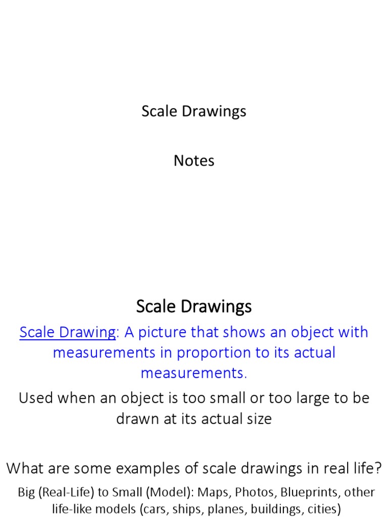 Scale Drawings Notes | PDF | Foot (Unit) | Inch