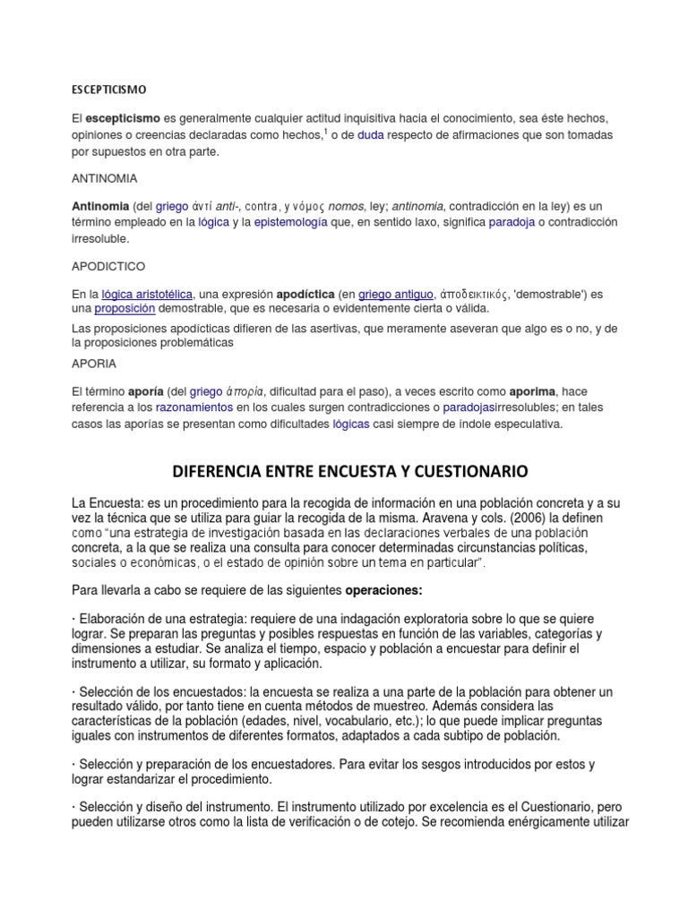 E Scepticism O Cuestionario Proposicion
