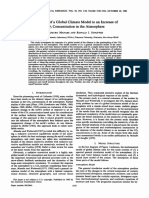 CO2 Concentration in The Atmosphere: Sensitivity of A Global Climate Model To An Increase of